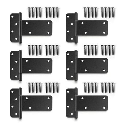 5“ Gate Hinges,260 Lbs Capacity,6 Pack Matte Black Heavy Duty Hinge - size: 5“-6 pcs-Matte Black