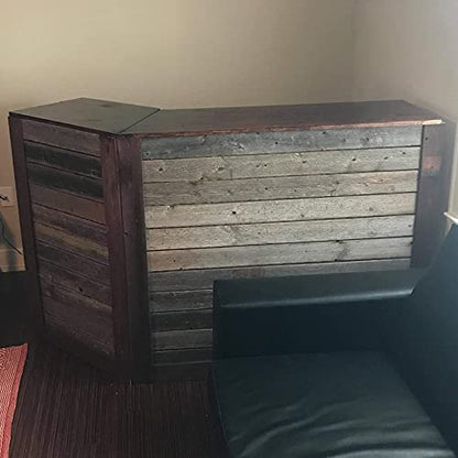 Rockin' Wood Real Wood Nail Up Application Rustic Reclaimed Naturally Weathered Barn Wood Accent Paneling Board Planks for Home Walls (46 Square feet) - size: 46 Square Feet