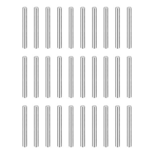HARFINGTON 50pcs Dowel Pins M1(1mm) x 10mm 304 Stainless Steel Cylindrical Shelf Support Peg Pin Rod Fasten Elements for Metal Devices Wood Furniture DIY Installation, Silver - size: M1 x 10mm