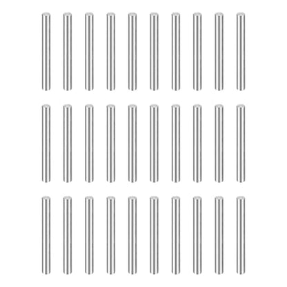 HARFINGTON 50pcs Dowel Pins M1(1mm) x 10mm 304 Stainless Steel Cylindrical Shelf Support Peg Pin Rod Fasten Elements for Metal Devices Wood Furniture DIY Installation, Silver - size: M1 x 10mm