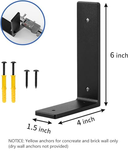 6"x 4"Shelf Brackets,L Shelf Brackets, die-cast Formation, Vertical Angle, Premium Alloy Metal Heavy Duty Shelf Bracket, high Strength Mounting Hardware Included, Corner Brace Joint,Pack of 4 - size: 6 inch x 4 inch die-cast