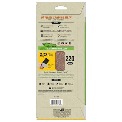 Gator Drywall Sanding Screen Mesh, 220 Grit, 4-Pack - size: 220 Grit (Very Fine)