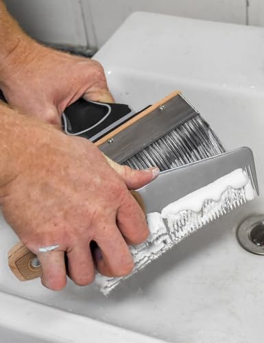 ROLLINGDOG 5.5" Deck Stain Brush with Heavy Duty Brush Comb