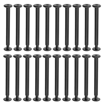 20 Sets M3 x 40mm Binding Post Screws,Hex Drive Rivet Socket,Black - size: M3 x 40mm