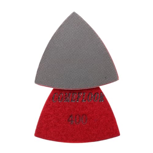 Triangular Diamond Polishing Pads for Corner Edge, Electroplated Sanding Pads for Oscillating Multi-Tools, 3’’(80mm), Grit 400, 4PCS - style: 400#
