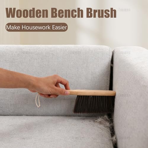 AUEAR, Wood Dusting Brush Cleaning Duster 11.4 Inches Fiber Bench Brushes for Home Kitchen Bedroom