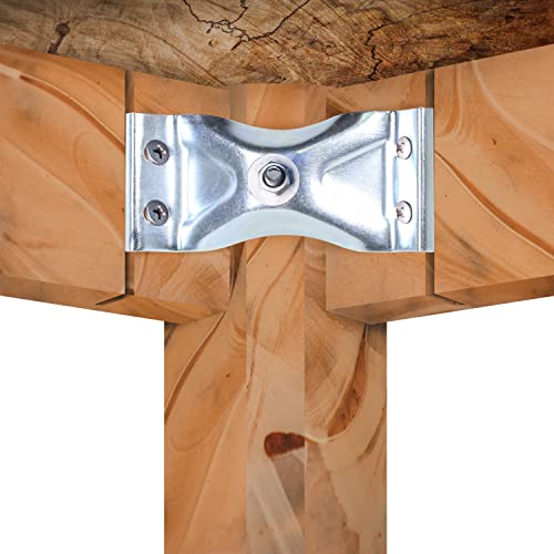 4 Pack Rok Hardware Surface Mount Corner Brackets for Table Aprons 2-1/2" (64mm) High x 4-3/4" (121mm) Wide, R3309M212 - size: 2-1/2" (64mm) High x 4-3/4" (121mm) Wide