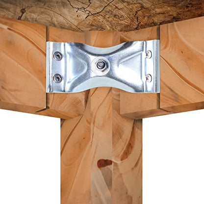 4 Pack Rok Hardware Surface Mount Corner Brackets for Table Aprons 2-1/2" (64mm) High x 4-3/4" (121mm) Wide, R3309M212 - size: 2-1/2" (64mm) High x 4-3/4" (121mm) Wide