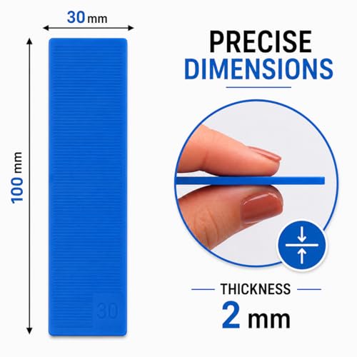1/16" (2 mm) Plastic Glazing Blocks Glazing Frame Spacer Door Window Frame Packers - size: 1/16" (2mm) Blue