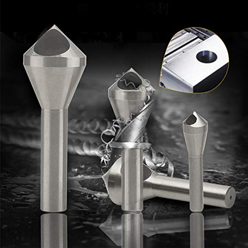 4pcs Countersink Chamfer Tool HSS(4241) Deburring Tool Set - color: Silver (4pcs Oblique Hole)