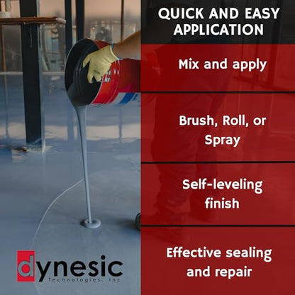 Panseal 2-Part Epoxy Coating Kit (1 Gallon) – 100% Solids Waterproof Floor & Surface Sealant – Abrasion Resistant, Chemical Resistant, No VOC – for Concrete, Metal, Wood, HVAC Drain Pans - size: 1 Gallon Kit, style: Kit