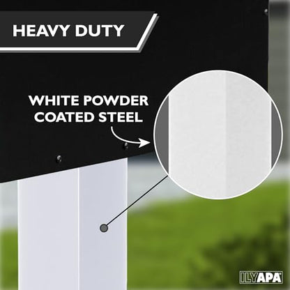 Ilyapa Mailbox Post Kit for Outside - 43x4x4 Metal Post Sleeve - White - color: White Single