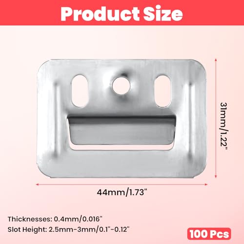 100pcs Stainless Steel Z-Clips - Wall Panel Fixing Piece, Clamp