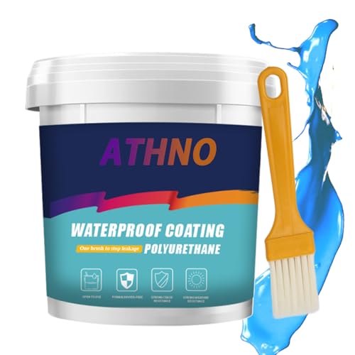 Polyurethane Waterproof Coating KIt,35.2OZ,Kaida Paint,Waterproof Sealant,Polyurethane Coating for Roofs,Walls,Garden,Gutter,Concrete Cracks Holes Leak Repair (1000g,Blue) - color: Blue