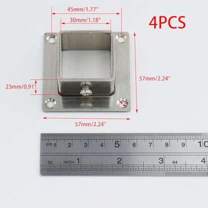 Wealrit Square Post Bases Bracket Deck Flange Post Anchors 4PCS,1.18"x1.18" - style: 4 pcs 1.18" x 1.18"