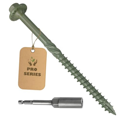 Timber Screws #14 x 6 Inch, Heavy Duty Structural Wood Screws, 30PCS - size: #14 X 6 inch