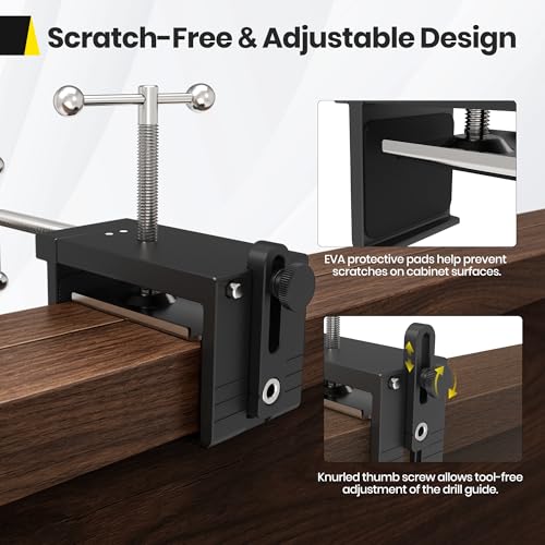 2 Pack Cabinet Clamps with Drill Guide, Face Frame Claw
