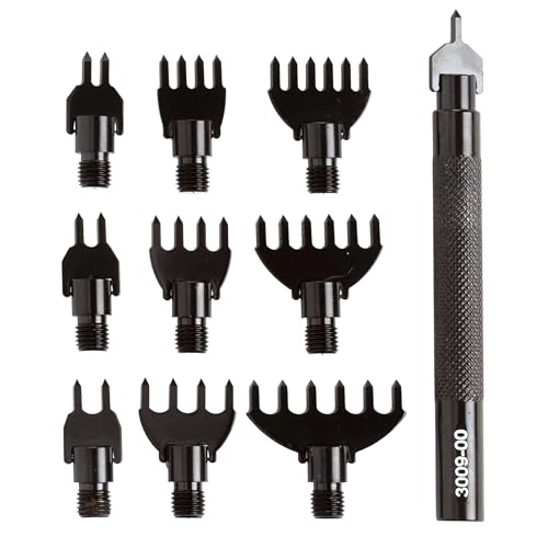 Tandy Leather Diamond Hole Chisel Set, Leather Sewing Projects, 10-Piece