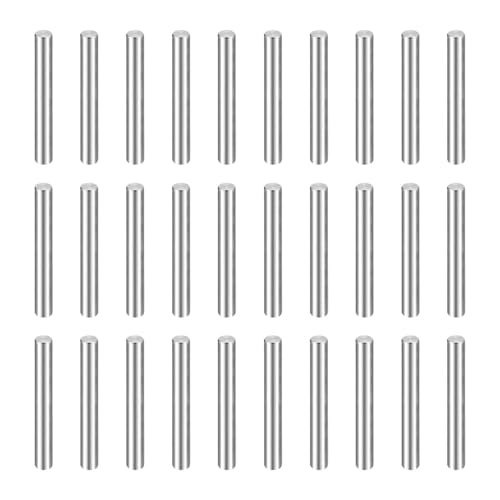 HARFINGTON 50pcs Dowel Pins M1(1mm) x 9mm 304 Stainless Steel Cylindrical Shelf Support Peg Pin Rod Fasten Elements for Metal Devices Wood Furniture DIY Installation, Silver - size: M1 x 9mm
