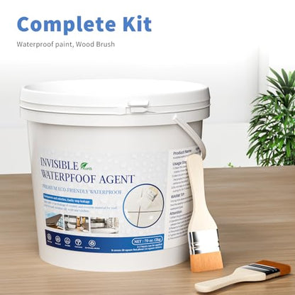 Liquid Waterproof Sealant, 70 Oz Invisible Waterproof Agent, Transparent Repairing Leak Adhesive Used for Cracks and leaks, Indoor & Outdoor Water Coating - size: 70 OZ