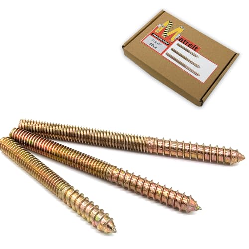 9 Pack 3/8-16" Hanger Bolts 3Sizes Long Double Headed Bolts Wood Dowel Screw Self-Tapping Screw Hanger Bolts for Wood Furniture Screws Double Threaded Rods Bolt - size: 3 Size 3/8-16"-9P