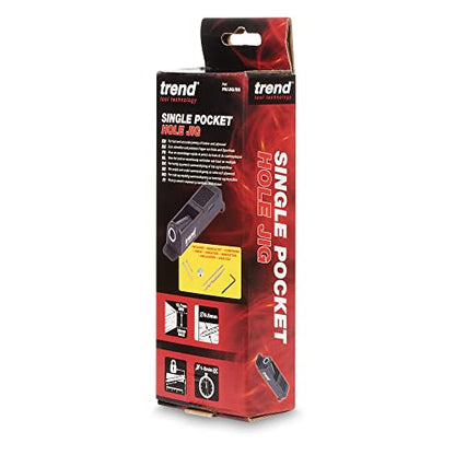 Trend Single Pocket Hole Jig with HSS Drill Bit & Depth Setting Collar, Square Drive Bit & Pocket Hole Screws Selection, PH/JIG/BS - style: Single
