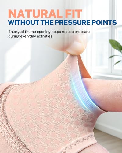 Wrist Brace with Soft-Touch Fabric, Breathable Compression Support - color: Nude, size: L/XL