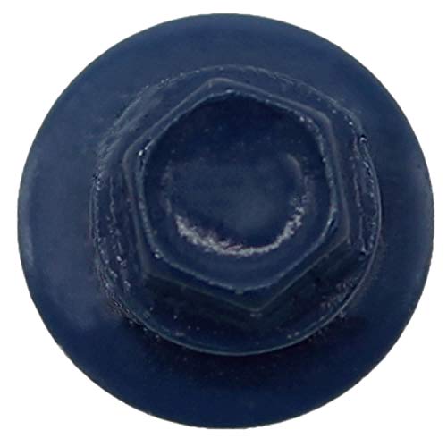 14 x 1 Gallery Blue Metal Roofing Screws - Hex Washer Head- Self-Starting/Tapping - EPDM Washer. 8 X 250 Bags - 2,000 Screws - color: GALLERY BLUE, size: 1"