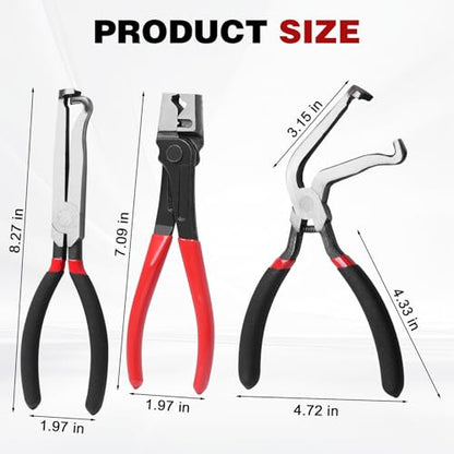 3PCS Electrical Disconnect Pliers, Automotive Connector Removal Tool Set - style: 3 Pcs Set