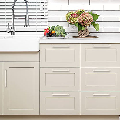 Ravinte Brushed Nickel Square Cabinet Handles Drawer Pulls 10 Inch 18 Pack - color: Brushed Nickel