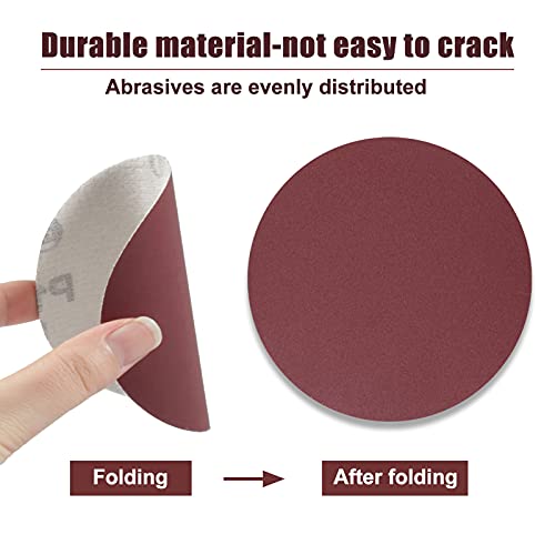 SPEEDWOX 50pcs Sanding Discs 4 Inches Sandpaper 1200 Grit Hook and Loop Sanding Discs for Drill Grinder Rotary Tools No Hole - size: 1200 Grit