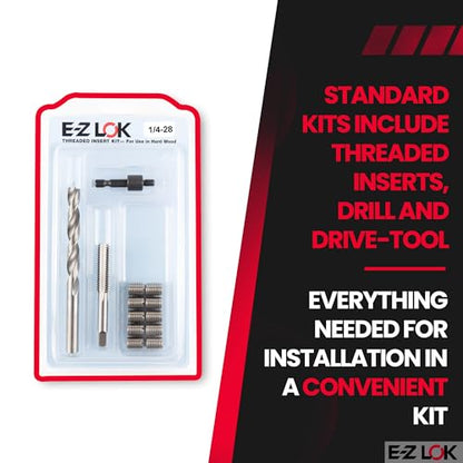E-Z LOK Thread Repair Kit, 0.25-28 - size: 1/4-28, style: Stainless Steel