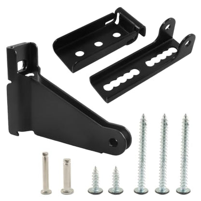 Reinforced Storm Door Closer Bracket Kit, Black - color: Black