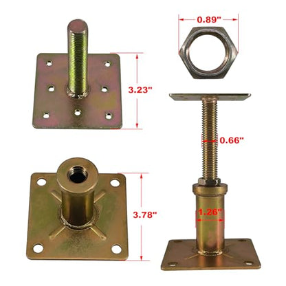 6 Pack House Floor Joist Support Jacks Adjustable 4 1/3"-7" for Leveling - size: 4.3-7 inch