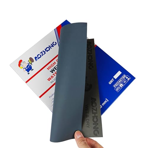 2000 Grit Sand Paper, 9 x 11 Inch, 25 Pcs Wet Dry Sandpaper Sheets, Silicon Carbide for Wood, Metal, Automotive Sanding and Polishing, Waterproof and Durable - style: 2000 Grit