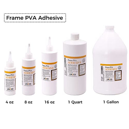 Lineco Frame PVA Adhesive, Acid Free, Dried Clear and Flexible, 8 oz - size: 8 oz