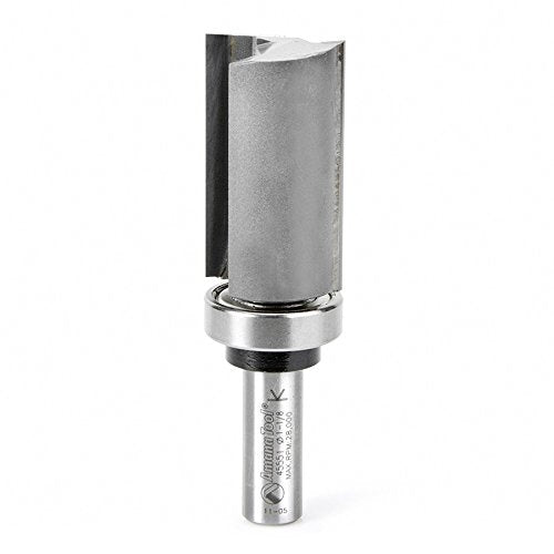 Amana Tool 45551 Carbide Tipped Flush Trim Plunge Template Router Bit 1-1/8 Dia x 2 Inch x 1/2 Shank with Upper Ball Bearing - size: 1-1/8 Dia x 2" x 1/2 Sh