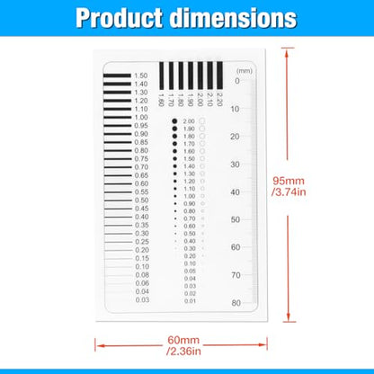 Crack Width Gauge， Concrete Crack Gauge Width Ruler Width Crack Gauge (CW-02 1PCS)