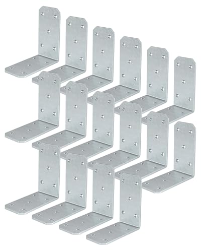 5"×5"×2.5" L Brackets, 90 Degree Corner Brace, Galvanized-16PCS - color: Galvanized-16PCS