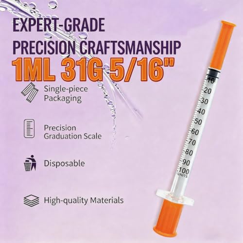 1ml 31Gauge5/16", Pack of 100 - size: 1ml/cc 31G 5/16"