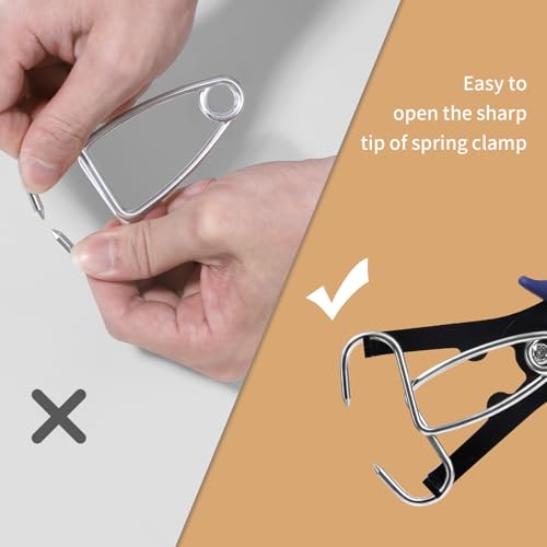 PLANEKO 10PCS Miter Spring Clamps Kit for Wood Trim Picture Frames Molding