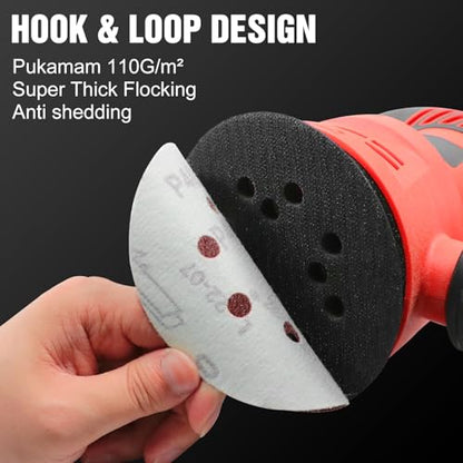 120 Pcs 5 inch Sanding Discs 40 Grit 8 Hole Hook and Loop - style: 120 Pcs-40 Grit