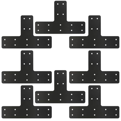 8 Pack 12×8 T Post Timber Brackets, Post to Beam Connector - style: 8 Pack T Shape(12×8)