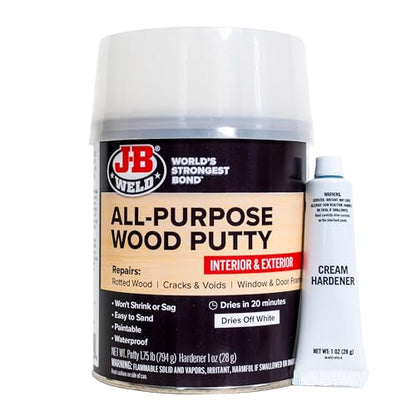 J-B Weld - 32oz All-Purpose Wood Putty - Dries White - 40004 - size: 32 oz