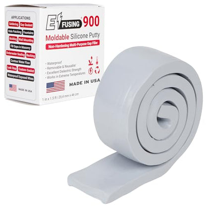 900 Moldable Silicone Putty - Gray Rectangular Shape - size: Gray Rectangular
