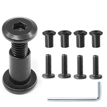 M6x20mm Hex Drive Socket Cap Bolt, Black, 10 Pair (20 Piece) - color: Black, size: M6x20mm