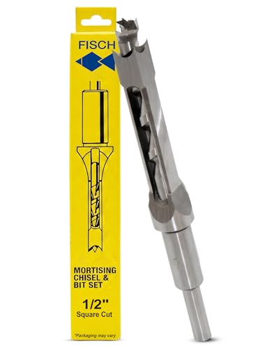 Mortise Bits Chisel Set - Square Hole Drill - 1/2" Dia x 5/8" x 7-1/4" OAL - size: 1/2 in