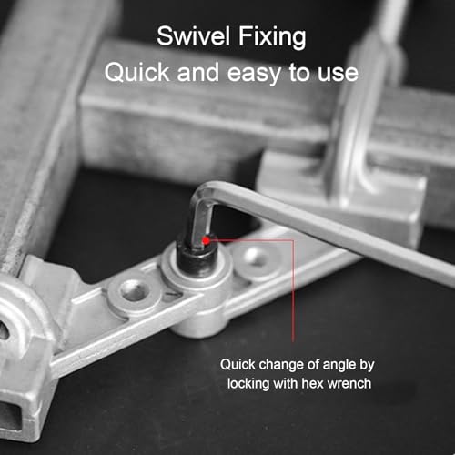 Clamp Aluminum Alloy High Strength Right Angle Corner Clamp for Iron Stainless Steel Pipe Wood Board (10° to 180° Tube Clamp(TCA2))