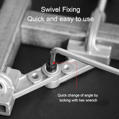 Clamp Aluminum Alloy High Strength Right Angle Corner Clamp for Iron Stainless Steel Pipe Wood Board (10° to 180° Tube Clamp(TCA2))