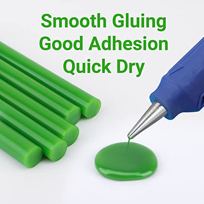 Green Hot Glue Sticks Full Size, 36 Pack Sealing Wax Sticks for Stamp Seals Crafting DIY Art Gluing Project Car Dent Repair Sealing, 4" Long x 0.43" Dia - color: Green, size: Full Size(0.43x4")